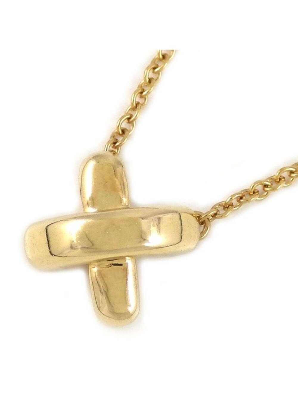 Tiffany & Co Necklace Cross Stitch 18k Yellow Gold